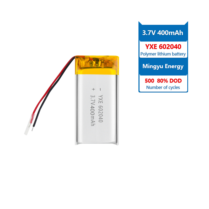 3.7 V Li-ion Battery 602040-400mah